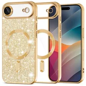 TPU gel ovitek Techsuit Luxury Glitter MagSafe za iPhone Air - gold