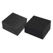 INF Črna Kvadratna Samolepilna Velcro Trak 50x50mm - 20 Parov, (5000078747)