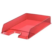 Čašica za datoteke, plastična, ESSELTE Europost, prozirno crvena 623601