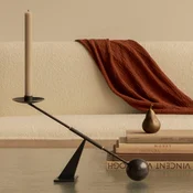 Audo Copenhagen Audo svečnik Interconnect, bronast, višina 26 cm - Dnevna soba/jedilnica - Dizajn - bronasta - Medenina