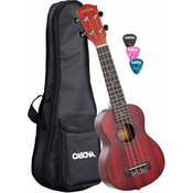 Cascha HH 2263 Premium Soprano ukulele Crvena