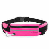Torbica za okrog pasu Wozinsky, žep za bidon, Pink