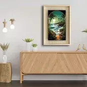 Wallity Dekorativna uramljena slika, 43x63cm, Šarena
