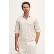 U.S. Polo Assn. Moška Safari srajca z lanom LINEN BLEND LS