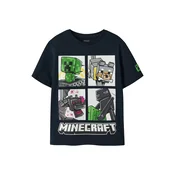 NAME IT Majica NKMMYKIN MINECRAFT  mornarska / siva / zelena / bela