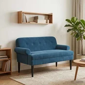 Dvojnica s gumbi Modra 120 x 66 x 78 cm Žamet