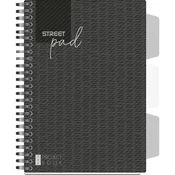 ZVEZEK ŠPIRALA S.PAD BLACK A5 5M, KARO 100L PR, 67132