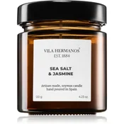 Vila Hermanos Apothecary Sea Salt & Jasmine dišeča sveča 120 g