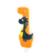Rojstnodnevna svečka dinozaver številka 1, 8 cm