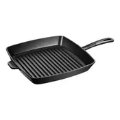 Square grill pan, cast iron, 30cm, Black - Staub