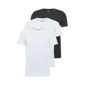 JACK & JONES Majica, črna, bela