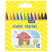 Boje voštane 12boja kartonska kutija color educa blister