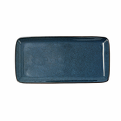 NEW Servirni krožnik Bidasoa Ikonic Keramika Modra (28 x 14 cm) (Pack 4x)
