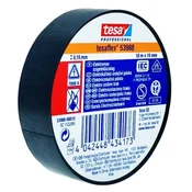 Tesa PVC električni trak 53988, IEC, 10 m x 15 mm, črn