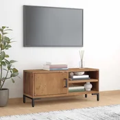 vidaXL vidaXL TV omarica rjava 90x30x40 cm trdna borovina, (20732527)