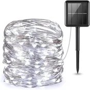 KJB Solarna LED svetlobna veriga 23 m, 200 LED, bela svetloba