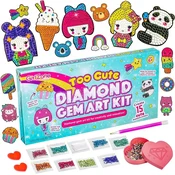 Nikcorp Komplet za diamantno vezenje za otroke z 2000 5D dragulji in nalepkami | Ustvarjalni set za ročna dela in okraševanje