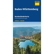 ADAC Bundesländerkarte Deutschland 11 Baden-Württemberg 1:300.000