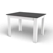 PROMOCIJA Crni stol za blagovanje s bijelim nogama MADO 120x80 II. kvaliteta