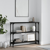 Konzolni stol crni 100 x 22,5 x 75 cm od konstruiranog drva