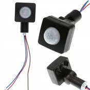 Rosfix Rosfix Senzor Gibanja PIR 230V – 20 mm, 100W, 6 m Domet, 360°, M10x1, Črn | Nastavljiv Čas in LUX, (21746346)