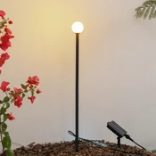 Lindby LED-sončna svetilka Freydis, črna, aluminij, 2.000 K - Sodobni - črna, bela