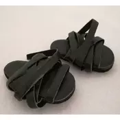 Paola Reina crne sandale sa kaisicima za lutke od 32 cm ( 63207 )