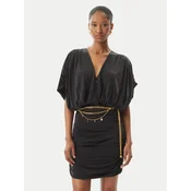 Elisabetta Franchi Cocktail obleka AB-765-51E2 Črna Regular Fit