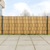 vidaXL Balkonsko platno 10 kosov svetlo rjavo 255x19 cm poli ratan