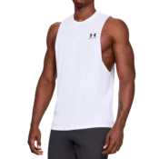 Moška brezrokavna majica Under Armour  LEFT CHEST CUT OFF TANK White/Black M