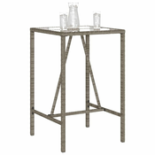 Vanjski barski stol sivi 70 x 70 x 110 cm od poliratana
