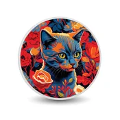 shumee Srebrni kovanec Floral Feline Blaze 1 oz
