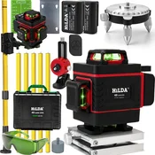 shumee Hilda 4D MAX 360-ravninski laserski nivelir, križni laser, drog, 4,2
