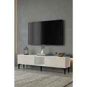 Hanah Home TV komoda Didema 150, 150 cm, bela / travertin