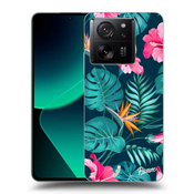 Crna silikonska maskica za Xiaomi 13T Pro - Pink Monstera