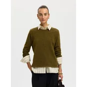 SELECTED Pulover SLWLULU oliva