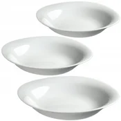 KADAX Komplet globokih krožnikov 23 cm - 3 beli krožniki