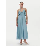 Twinset Obleka golobje modra