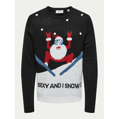 Only & Sons Pulover Xmas 22031170 Črna Regular Fit