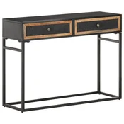 Vidaxl Konzolna mizica 100x35x75 cm trden mangov les