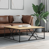 Vidaxl Klubska mizica sonoma hrast 100x100x40 cm inženirski les