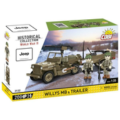 Cobi II WW Willys MB s prikolicom, 1:35, 200 k, 2 f