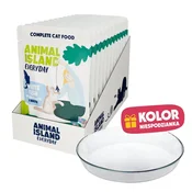 ANIMAL ISLAND Everyday bela riba v omaki, 12x85g + GRATIS krožnik