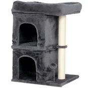 Homestar Mačje drevo 2 jame platforma 45x40x66 cm temno siva