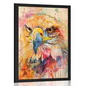 Plakat orel v imitaciji umetniške slike - 20x30 white