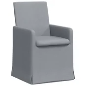 Vidaxl Jedilni stoli 2 szt. Svetlo siva 57 x 67 x 95 cm blago