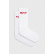 Carape HUGO 6-pack za muškarce, boja: bijela