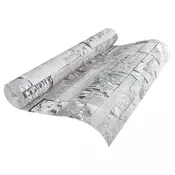 vidaXL 3D kamnita tapeta Siva 10 x 0,53 m Netkani material