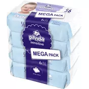 Bella Baby Happy Panda Sensitive vlažni robčki za otroke 4x56 kos