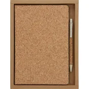 Notesnik+kemični svinčnik darilni set eko cork PROMOCIJA